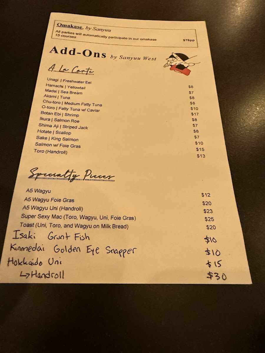 Menu Sanyuu West-5