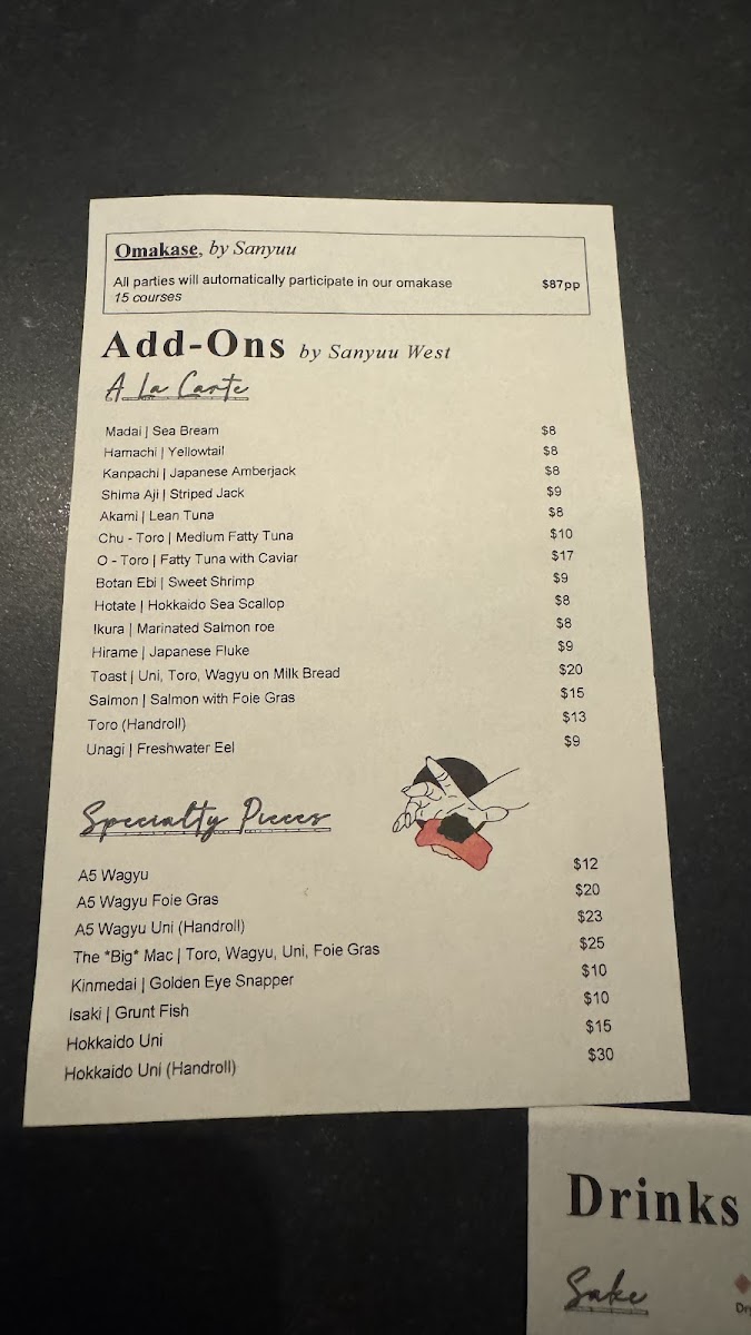 Menu Sanyuu West-8