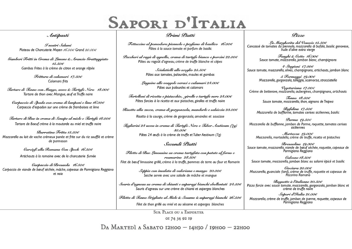 Menu Sapori D'italia-2