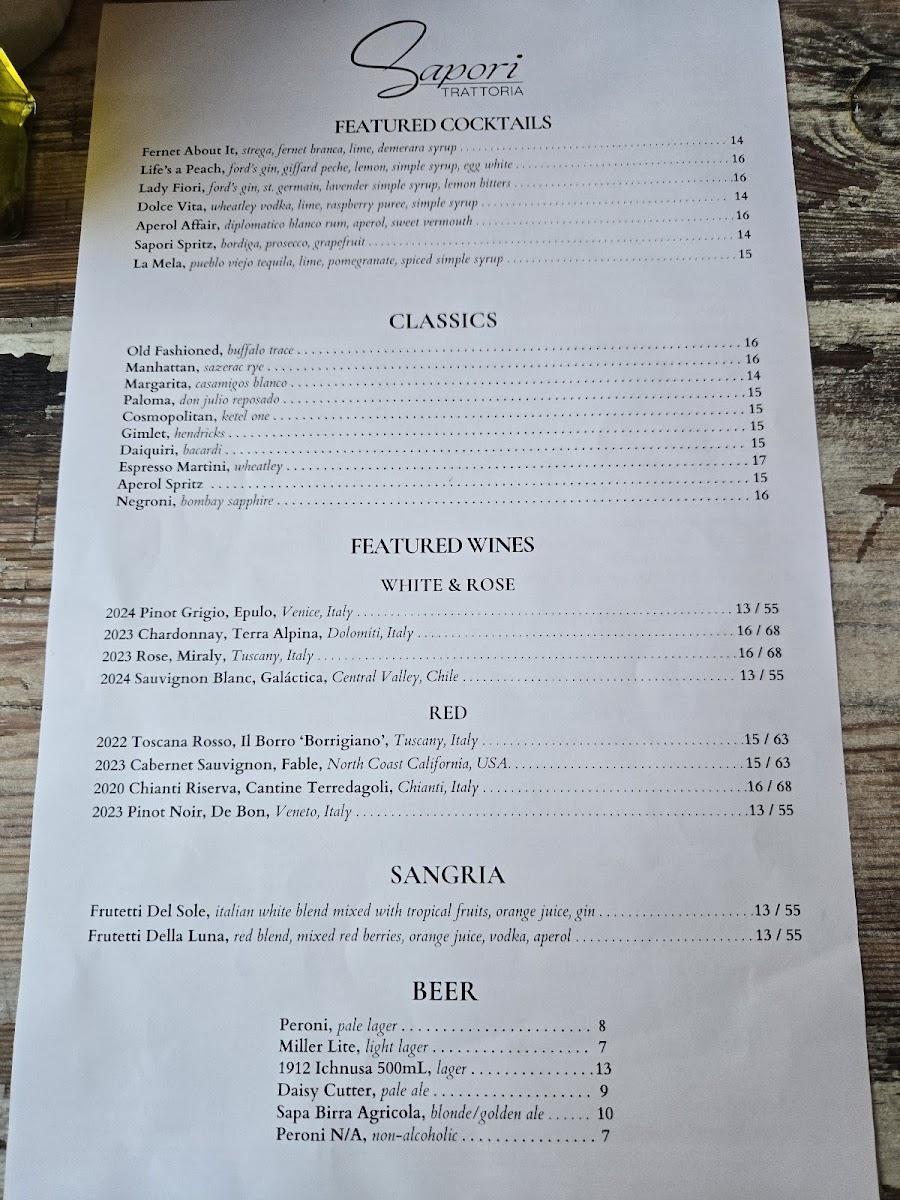 Menu Sapori Trattoria-1