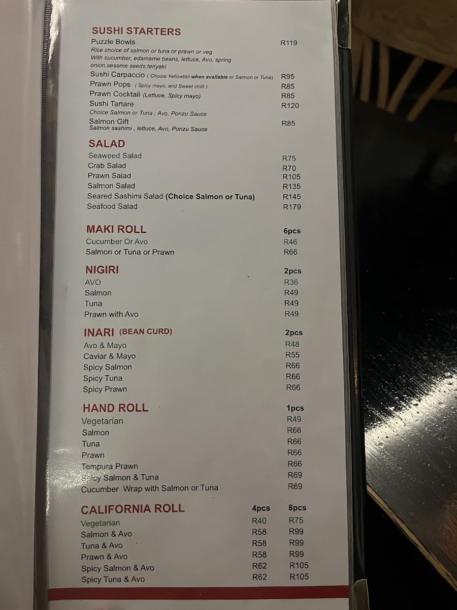 Menu Sapphire Sushi Restaurant-1