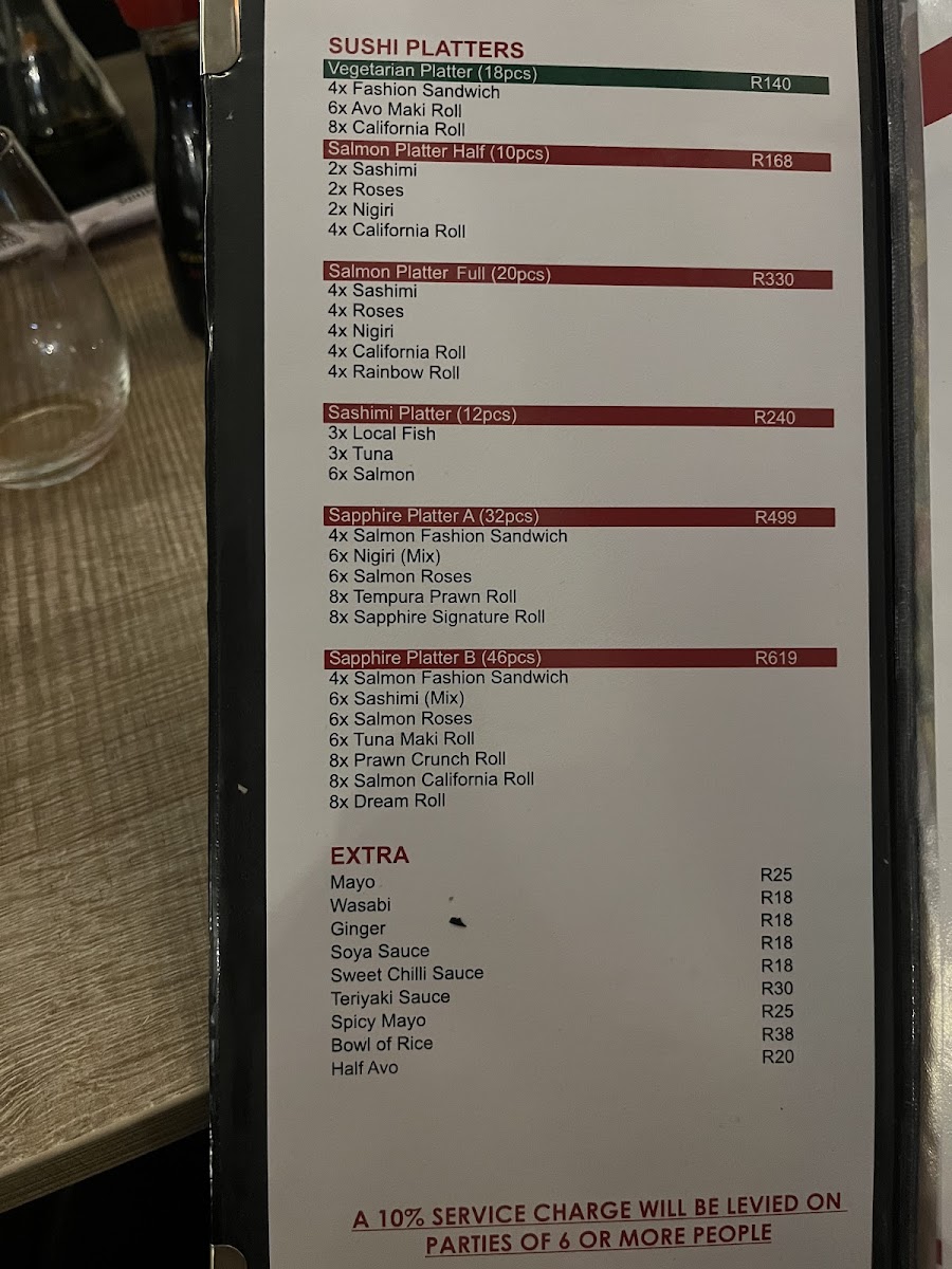 Menu Sapphire Sushi Restaurant-3