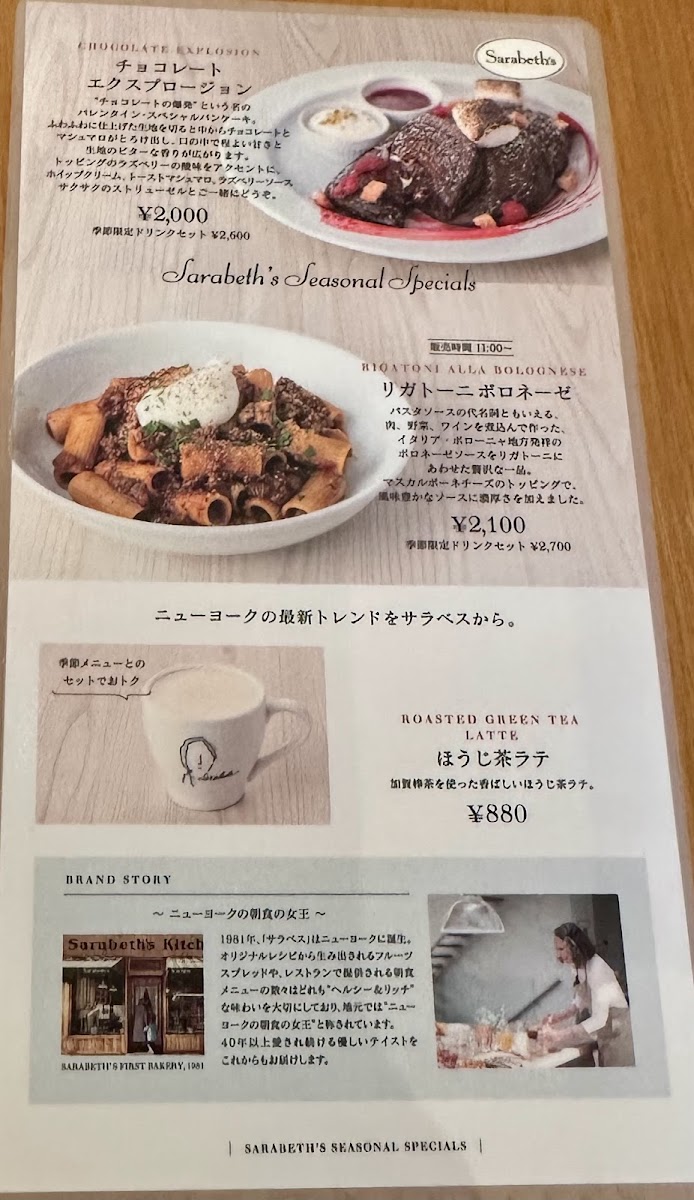 Menu Sarabeth’S-9