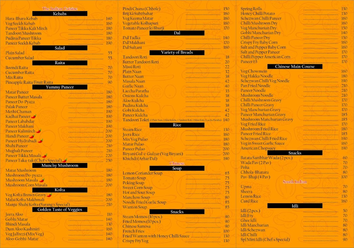 Menu Sarang Sweets & Restaurant-7