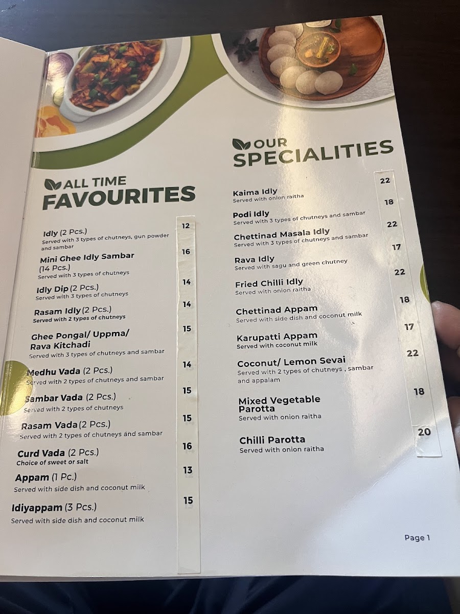 Menu Saravanaa Bhavan Oud Metha-1