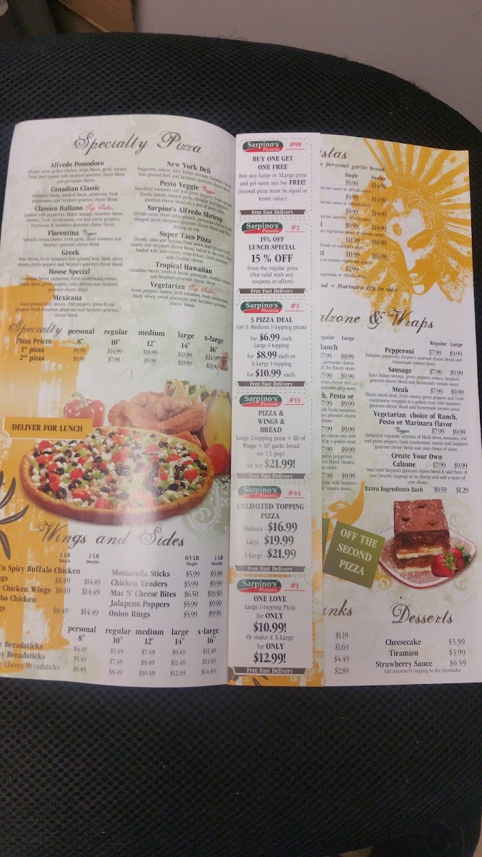 Menu Sarpino's Pizzeria Northbrook-2