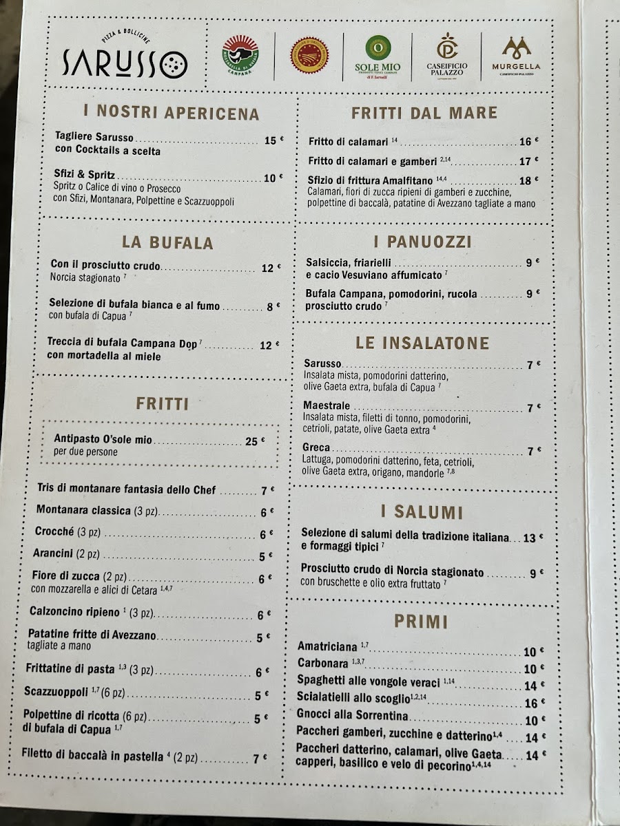 Menu Sarusso Pizza E Bollicine Pizzeria Napoletana-3