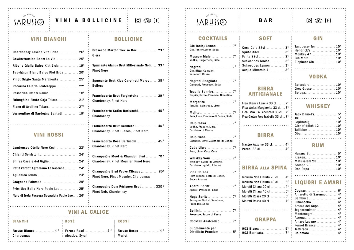 Menu Sarusso Pizza E Bollicine Pizzeria Napoletana-7