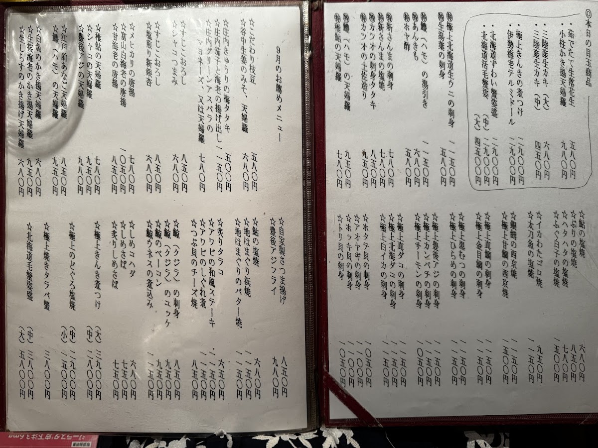 Menu Sashimiya Shintaro-1