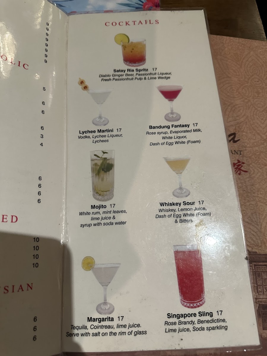 Menu Satay Ria Malaysian Chinese Restaurant Cannon Hill （南洋海鲜酒家）-8