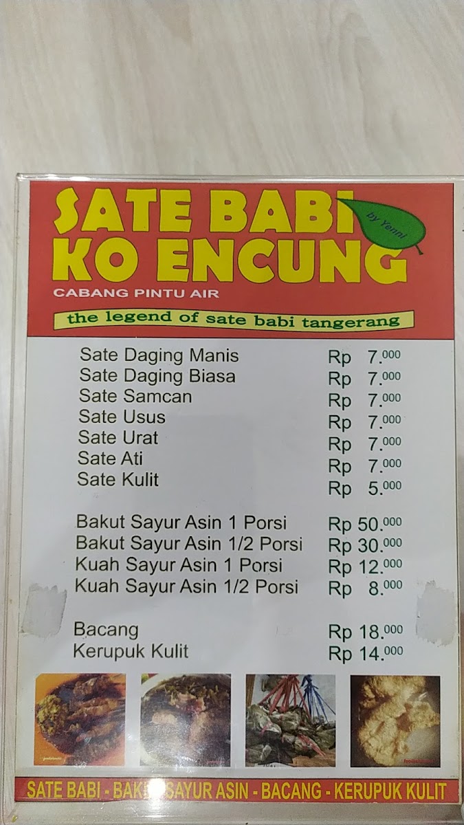 Menu Sate Babi Ko Encung - Gading Serpong-9