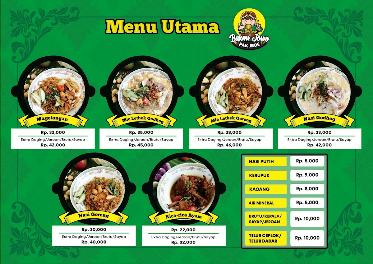 Menu Sate Klathak Dan Bakmi Jowo Pak Jede, Bendungan Hilir-1