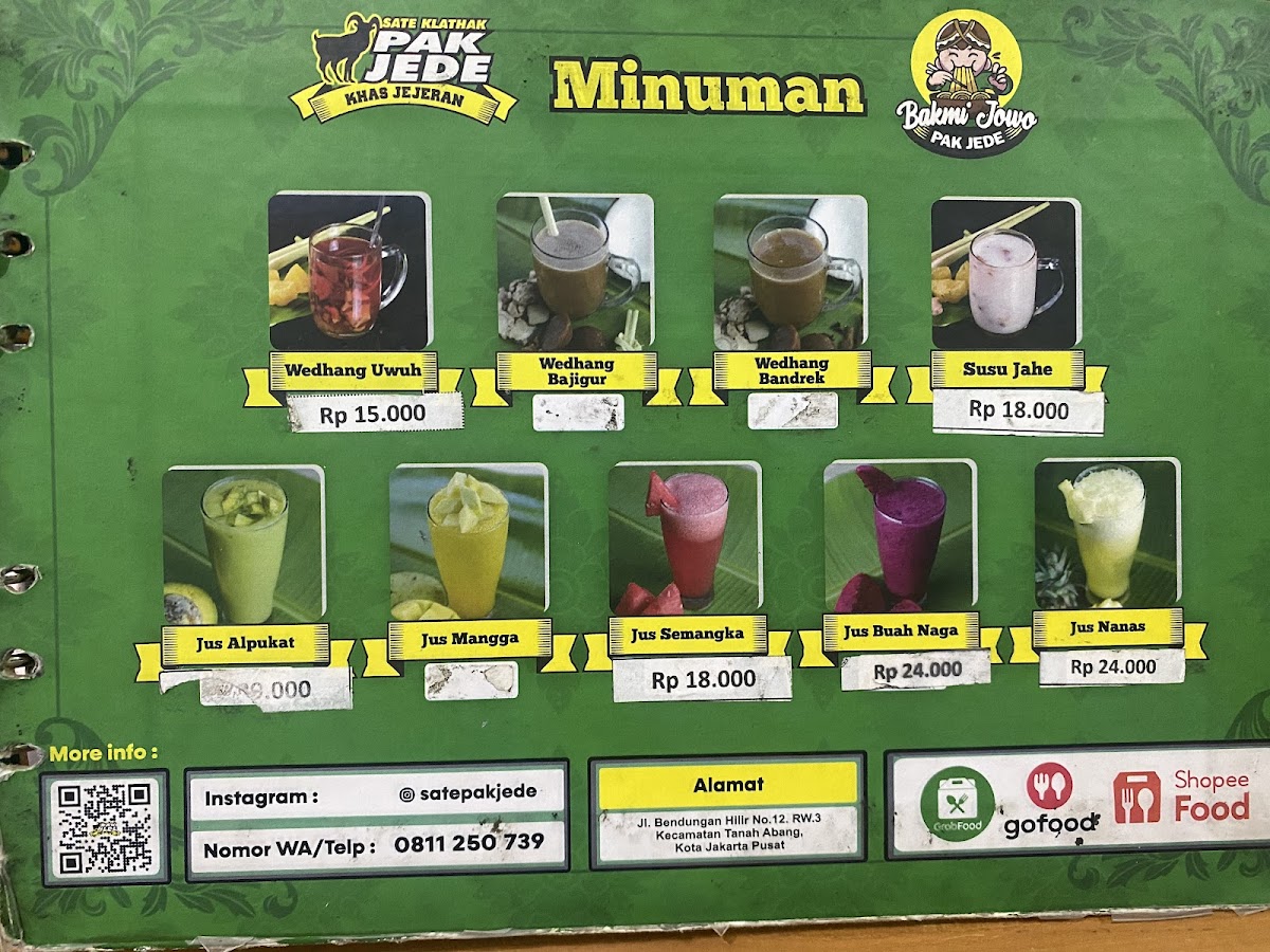 Menu Sate Klathak Dan Bakmi Jowo Pak Jede, Bendungan Hilir-7