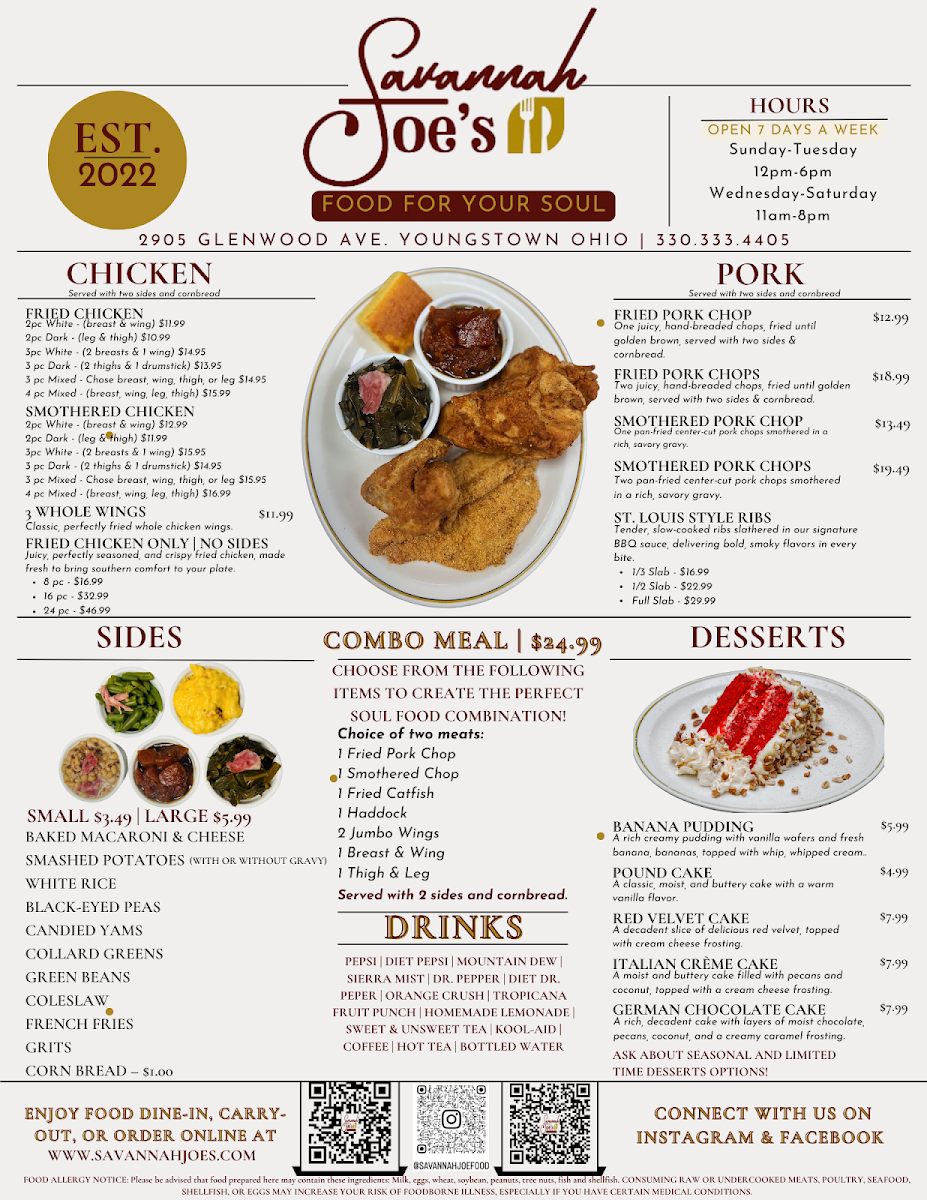 Menu Savannah Joe's-1