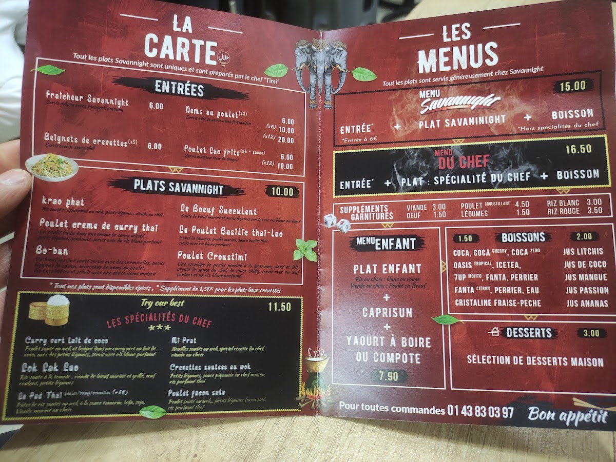Menu Savannight-1