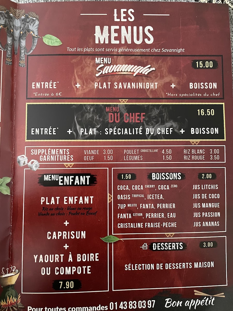 Menu Savannight-2