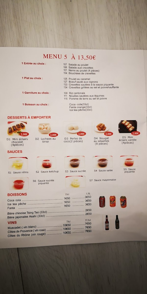 Menu Saveur D'asie-1