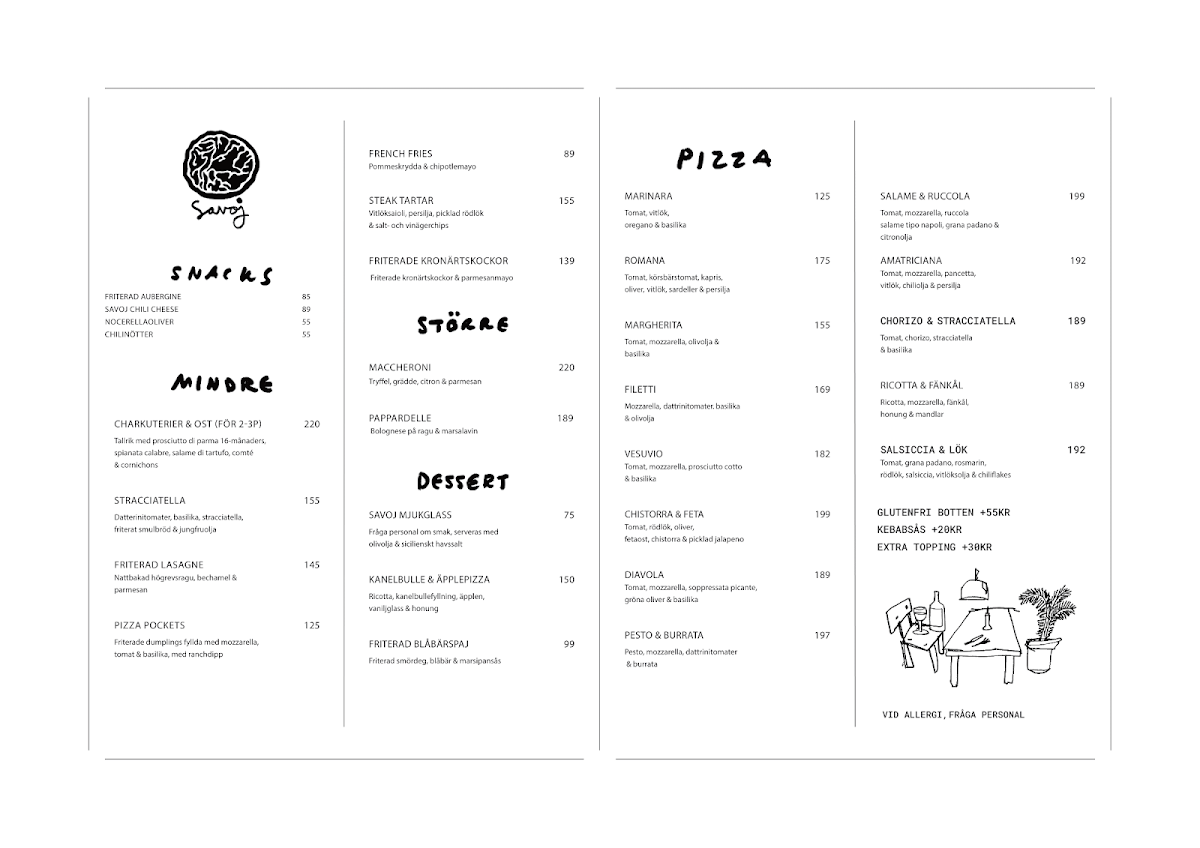 Menu Savoj Pizza Vasastan-1