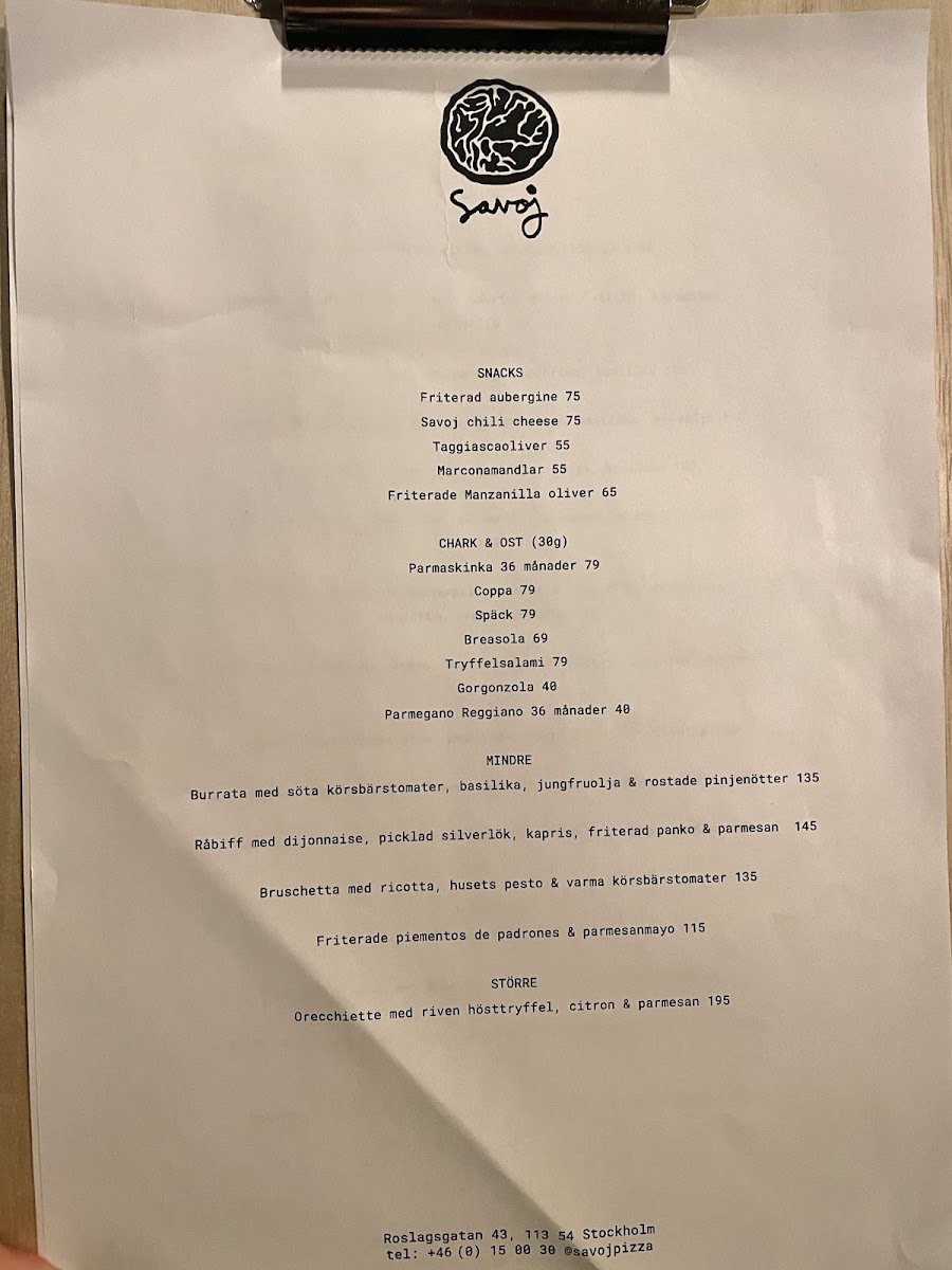 Menu Savoj Pizza Vasastan-6