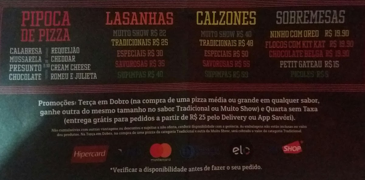 Menu Savóri Pizza Morada Do Sol-1