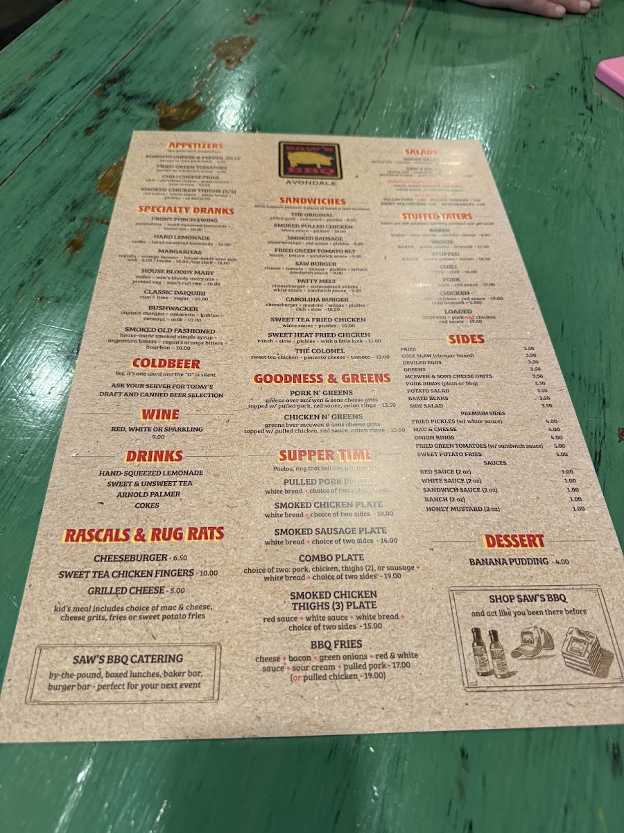 Menu Saw’S Soul Kitchen-1