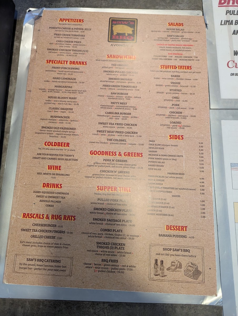 Menu Saw’S Soul Kitchen-7