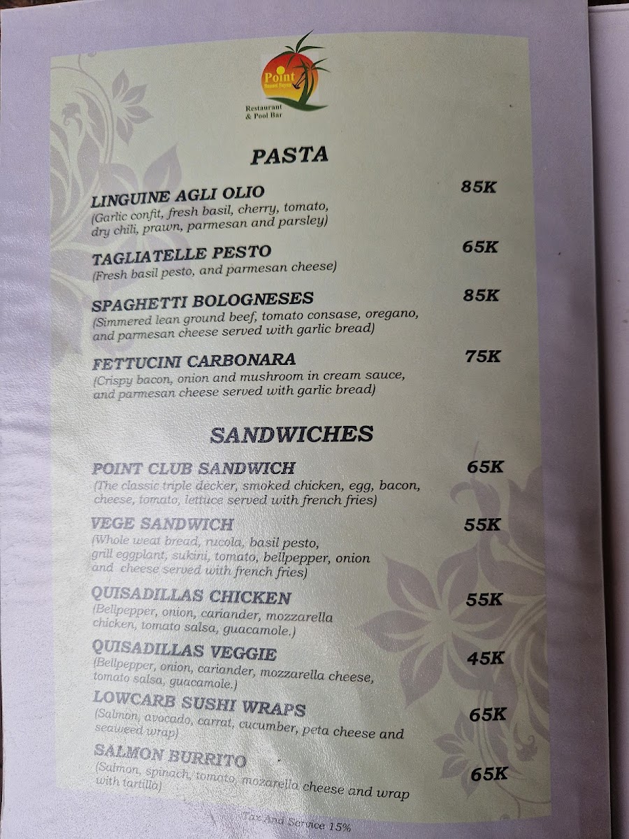 Menu Sayan Point-10