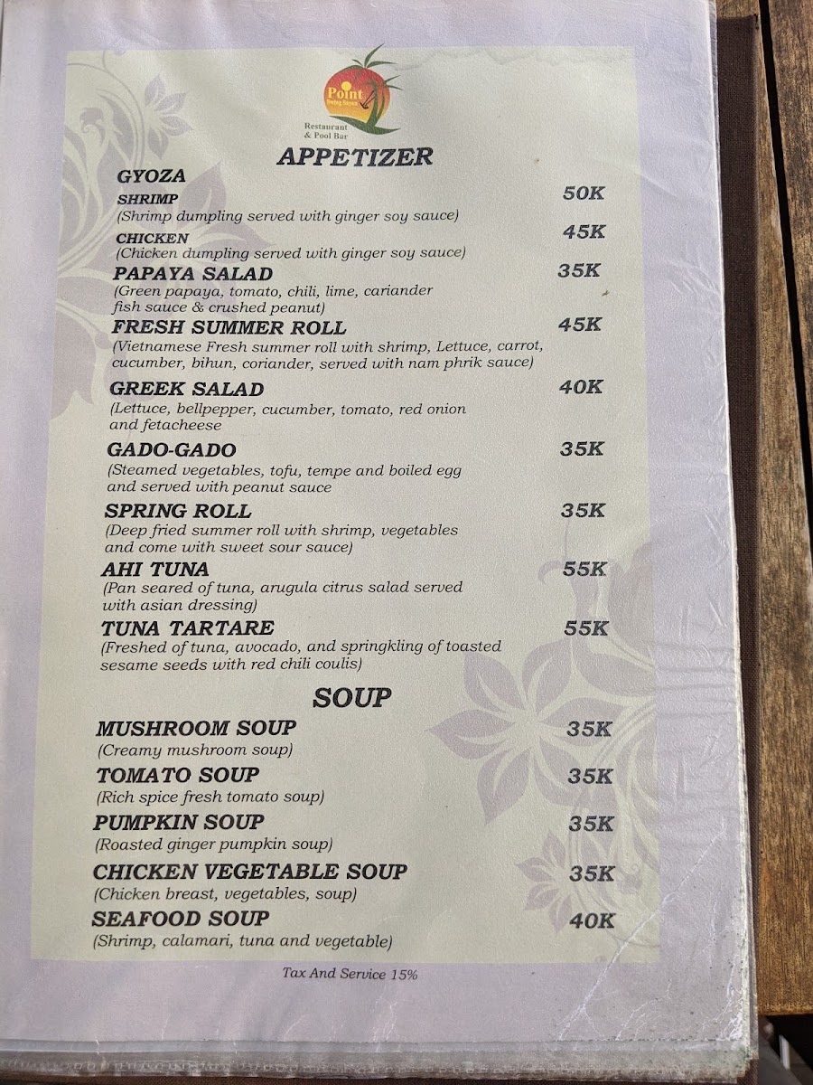 Menu Sayan Point-2