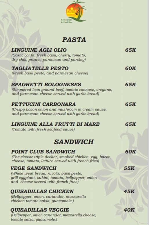 Menu Sayan Point-3