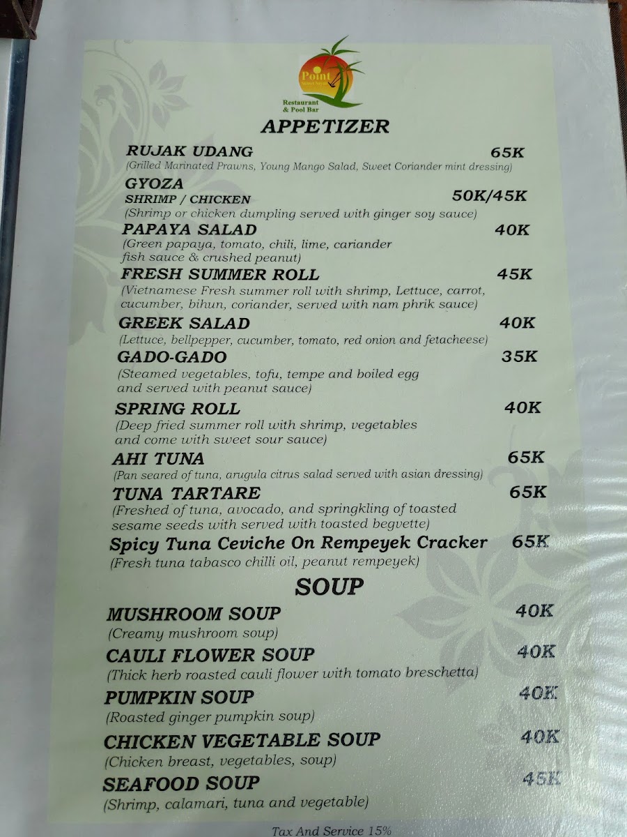 Menu Sayan Point-5