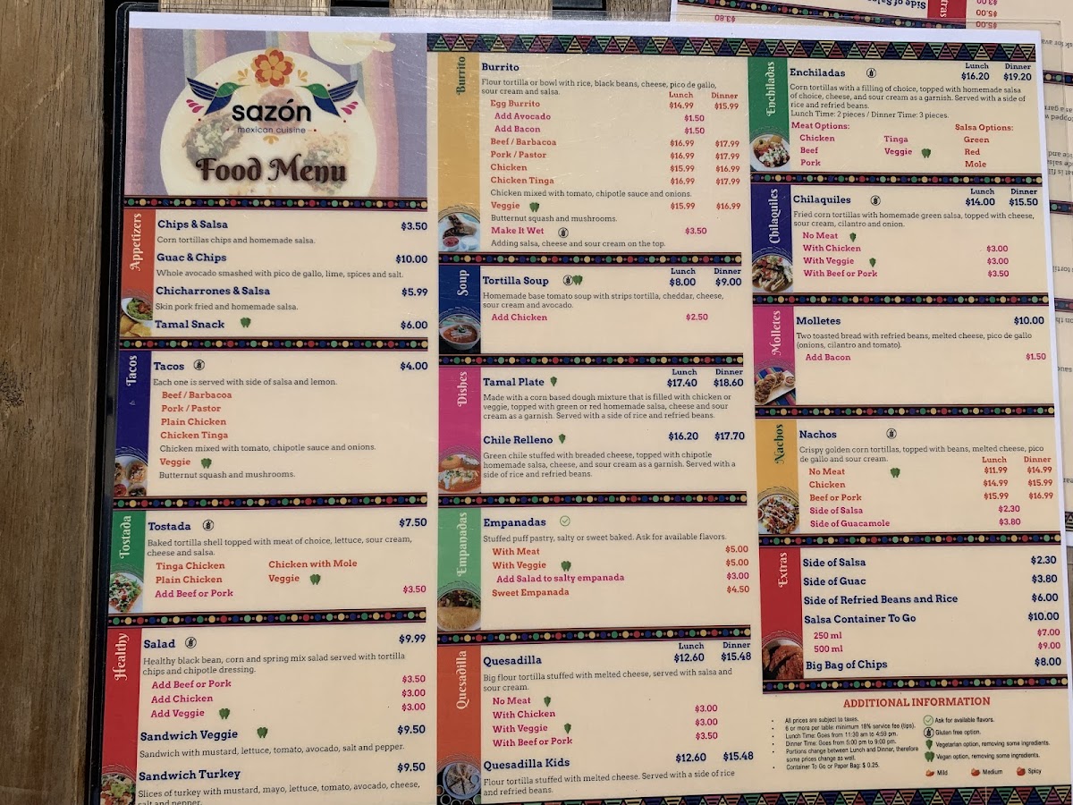 Menu Sazon Mexican Cuisine-2