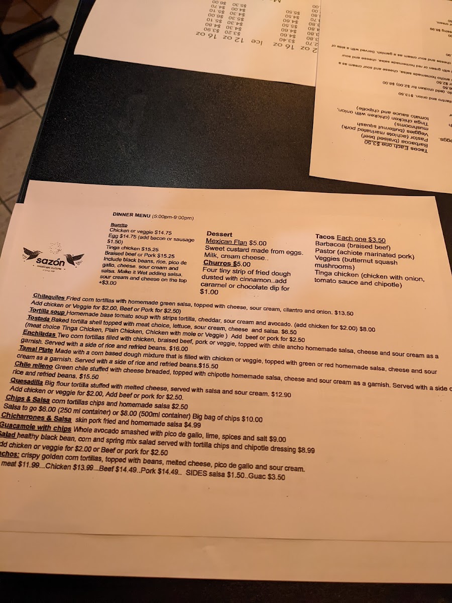 Menu Sazon Mexican Cuisine-7