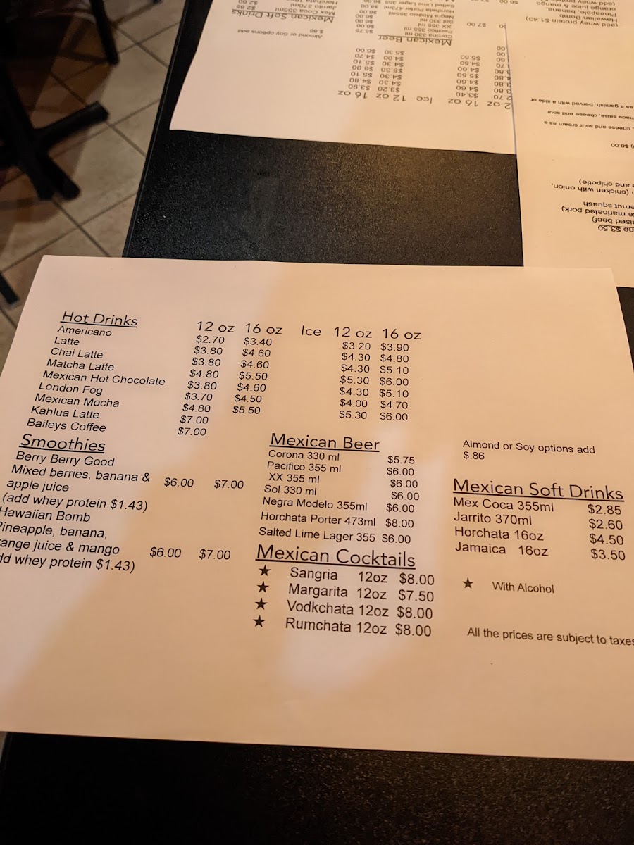 Menu Sazon Mexican Cuisine-8