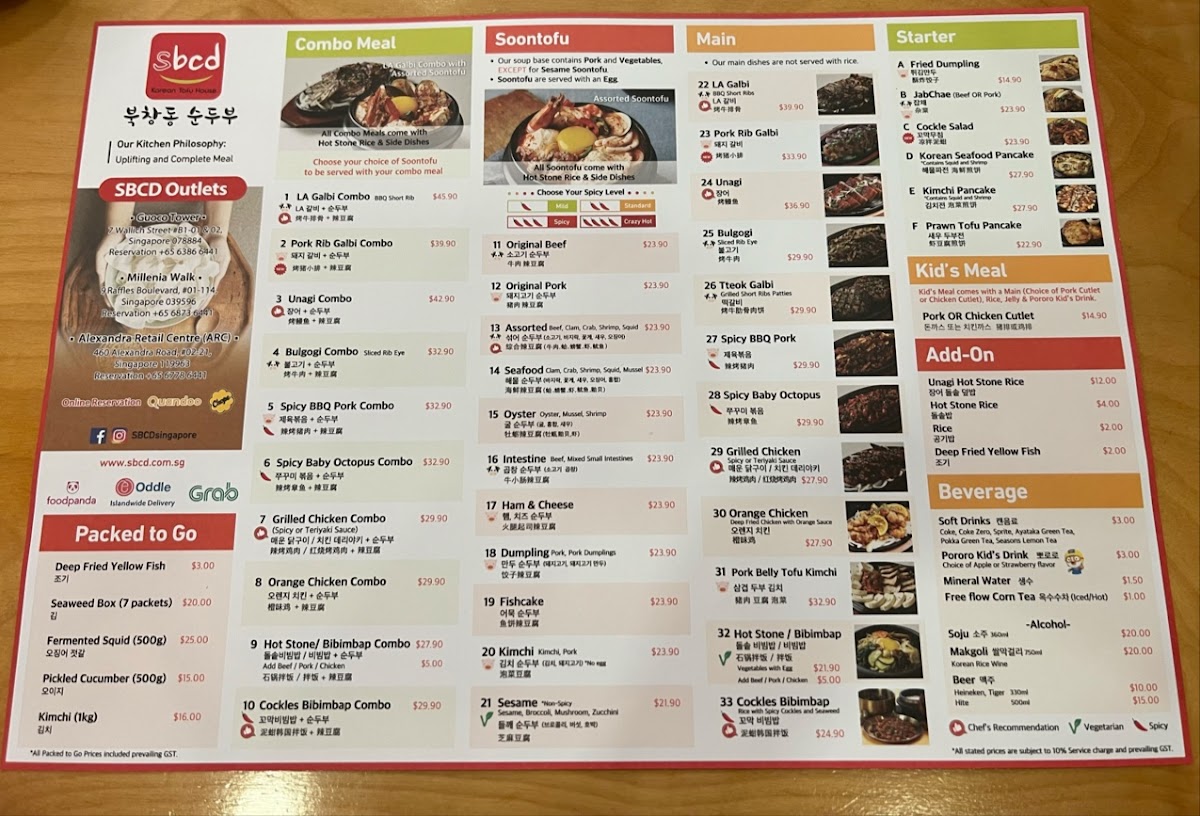 Menu Sbcd Korean Tofu House (Millenia Walk)-4