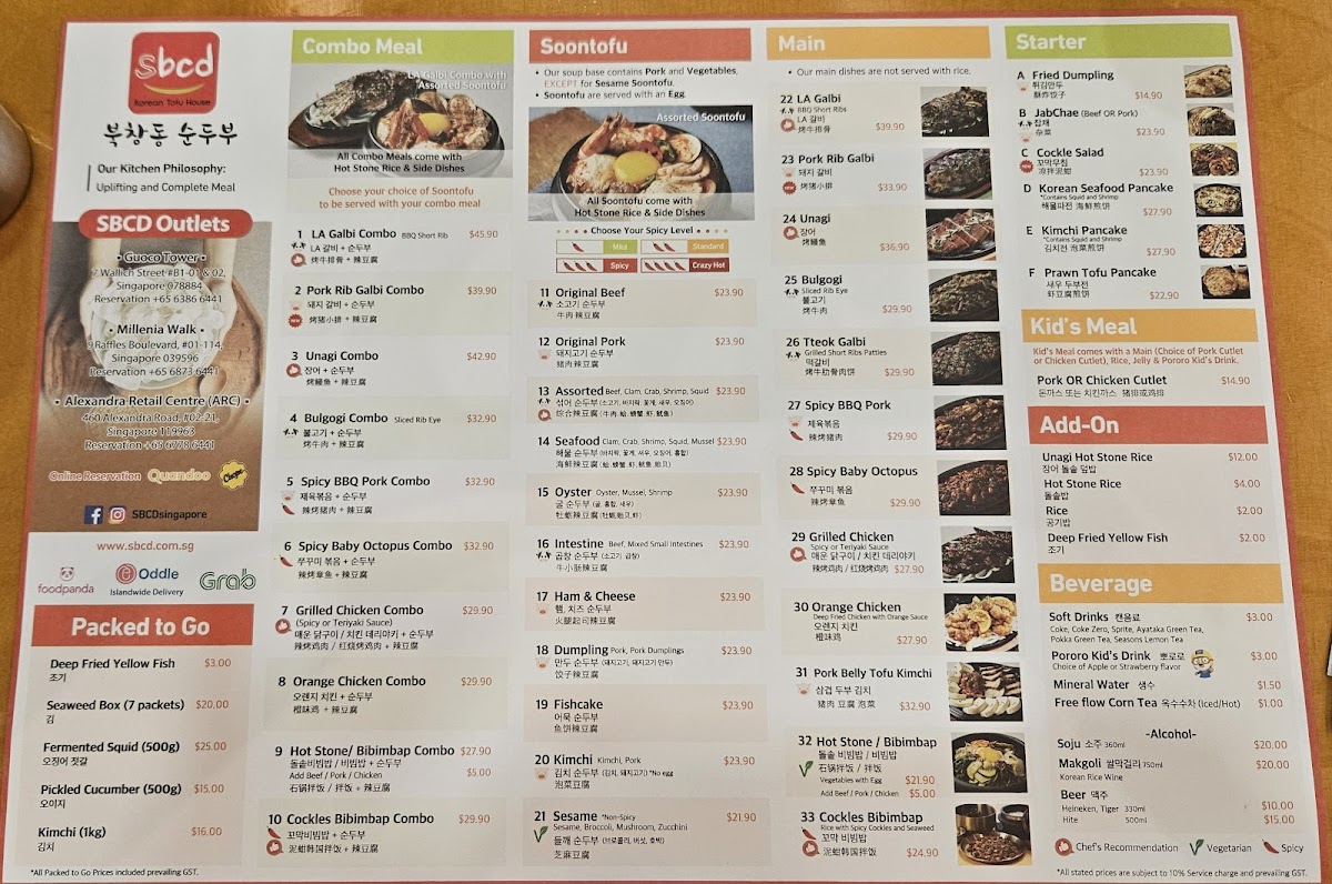 Menu Sbcd Korean Tofu House (Millenia Walk)-8