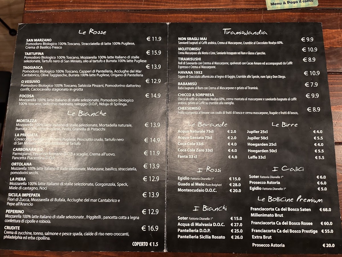 Menu Scarlett Pizza & Tiramisù-1