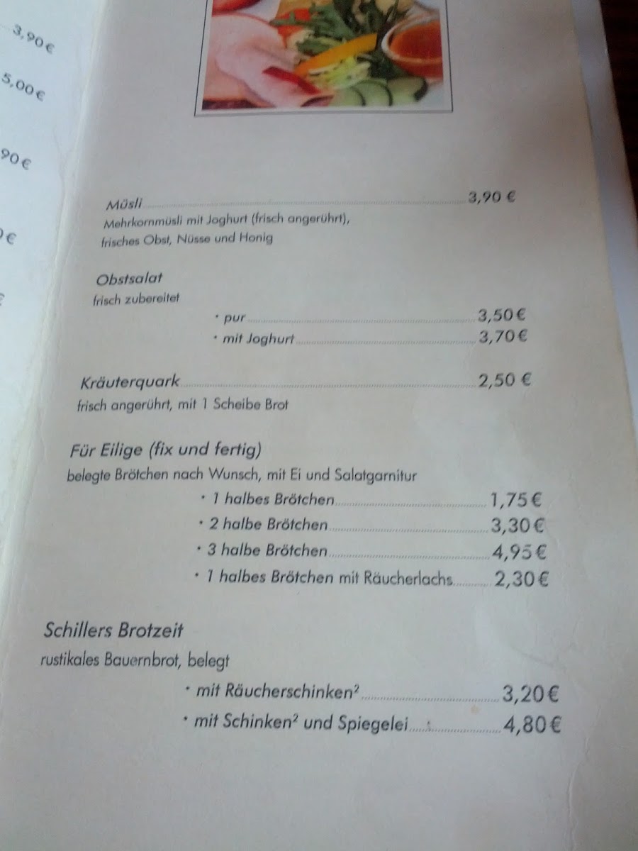 Menu Schiller - Das Theatercafé-5