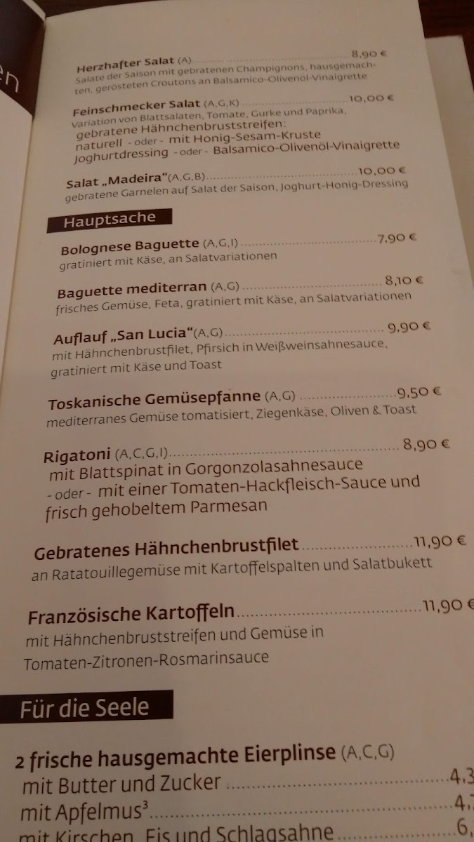 Menu Schiller - Das Theatercafé-6
