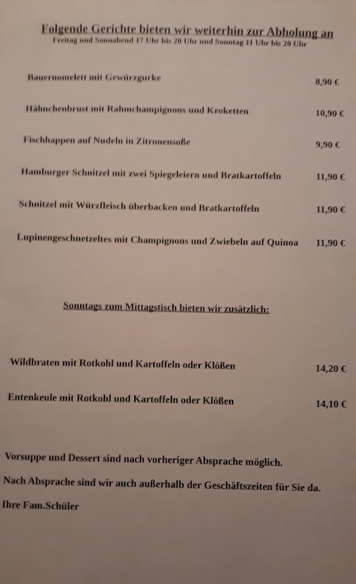 Menu Schülers Restaurant & Alte Backstube-2