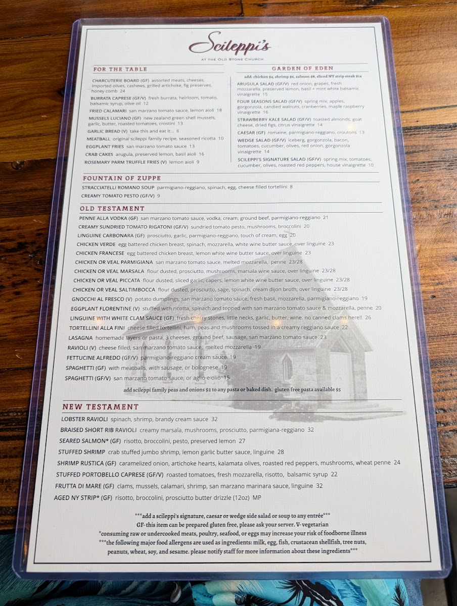 Menu Scileppi's At The Old Stone Church-2