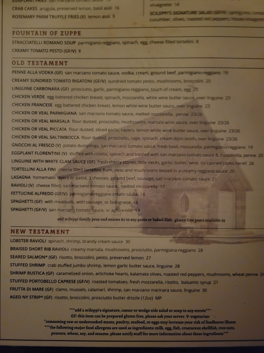 Menu Scileppi's At The Old Stone Church-6