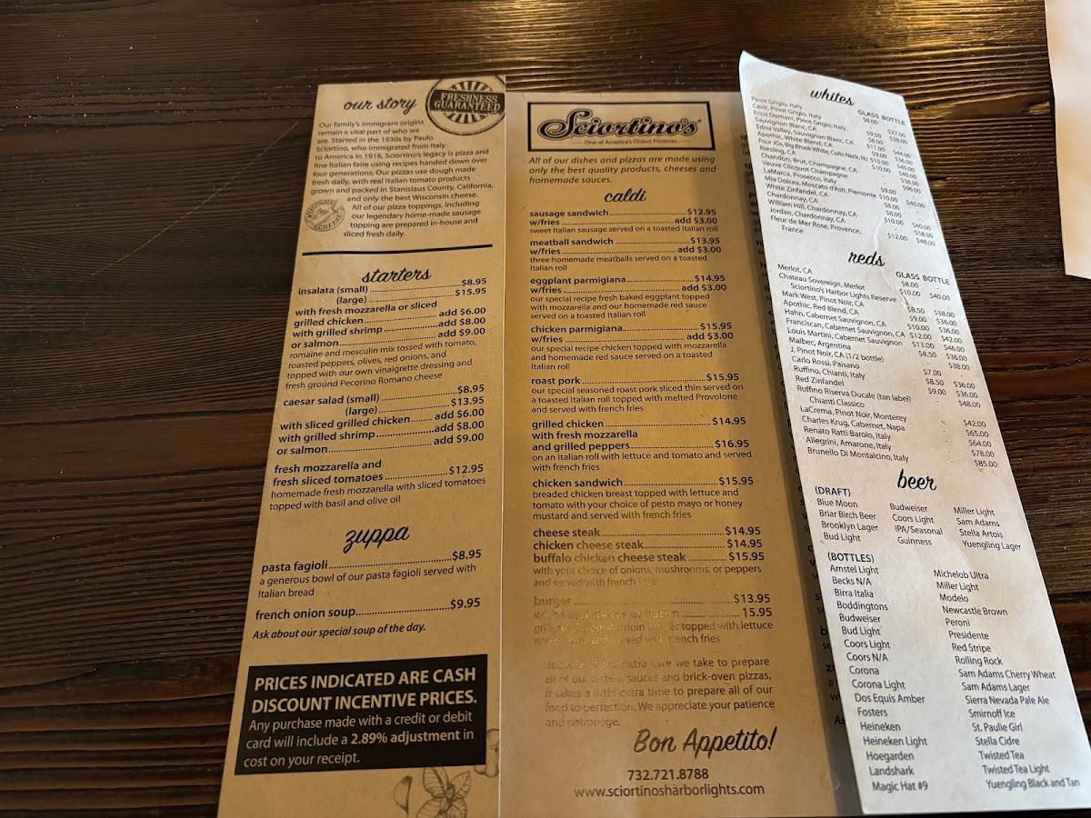 Menu Sciortino's Harbor Lights-1