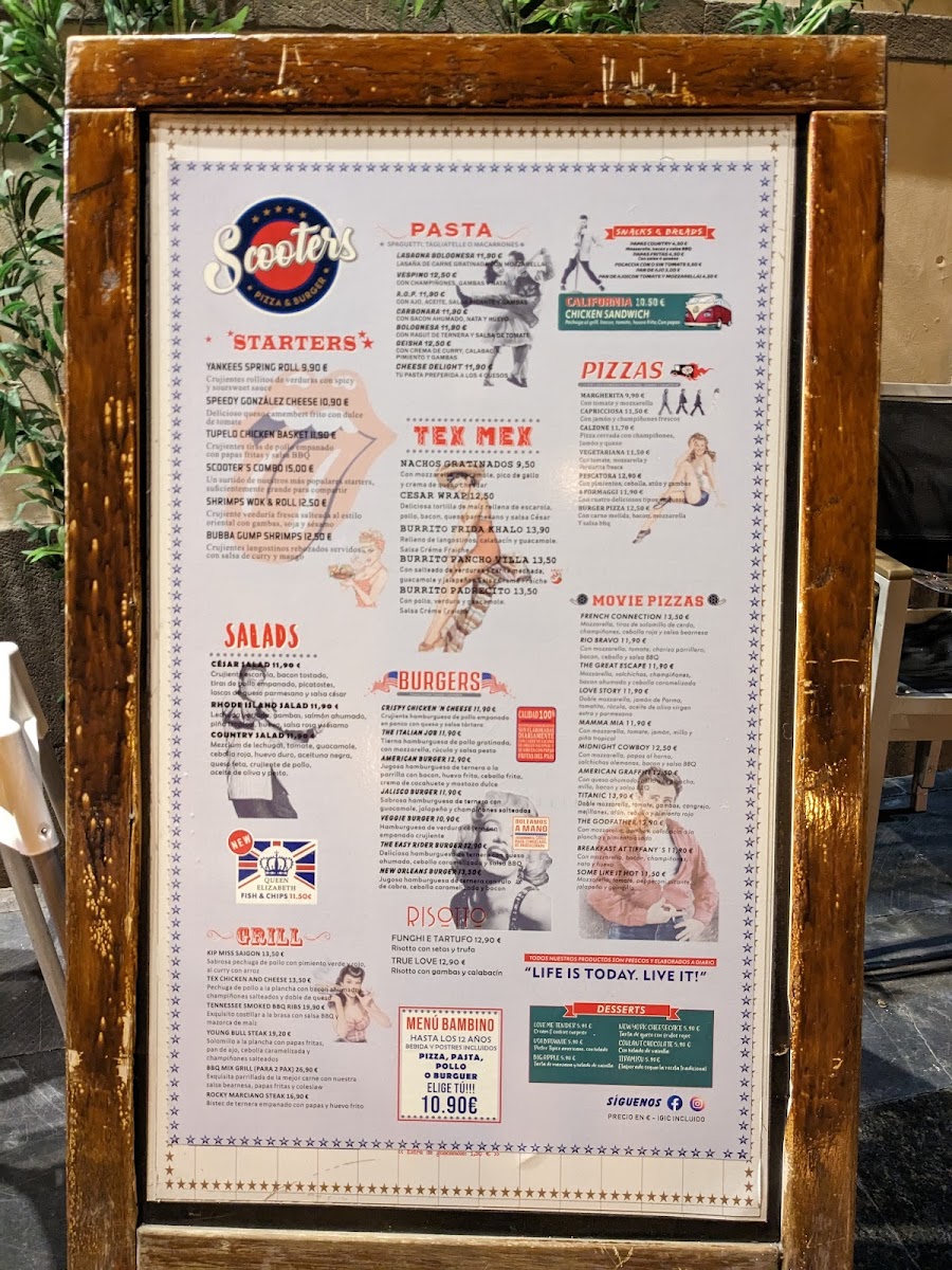 Menu Scooter's Pizza Factory-1