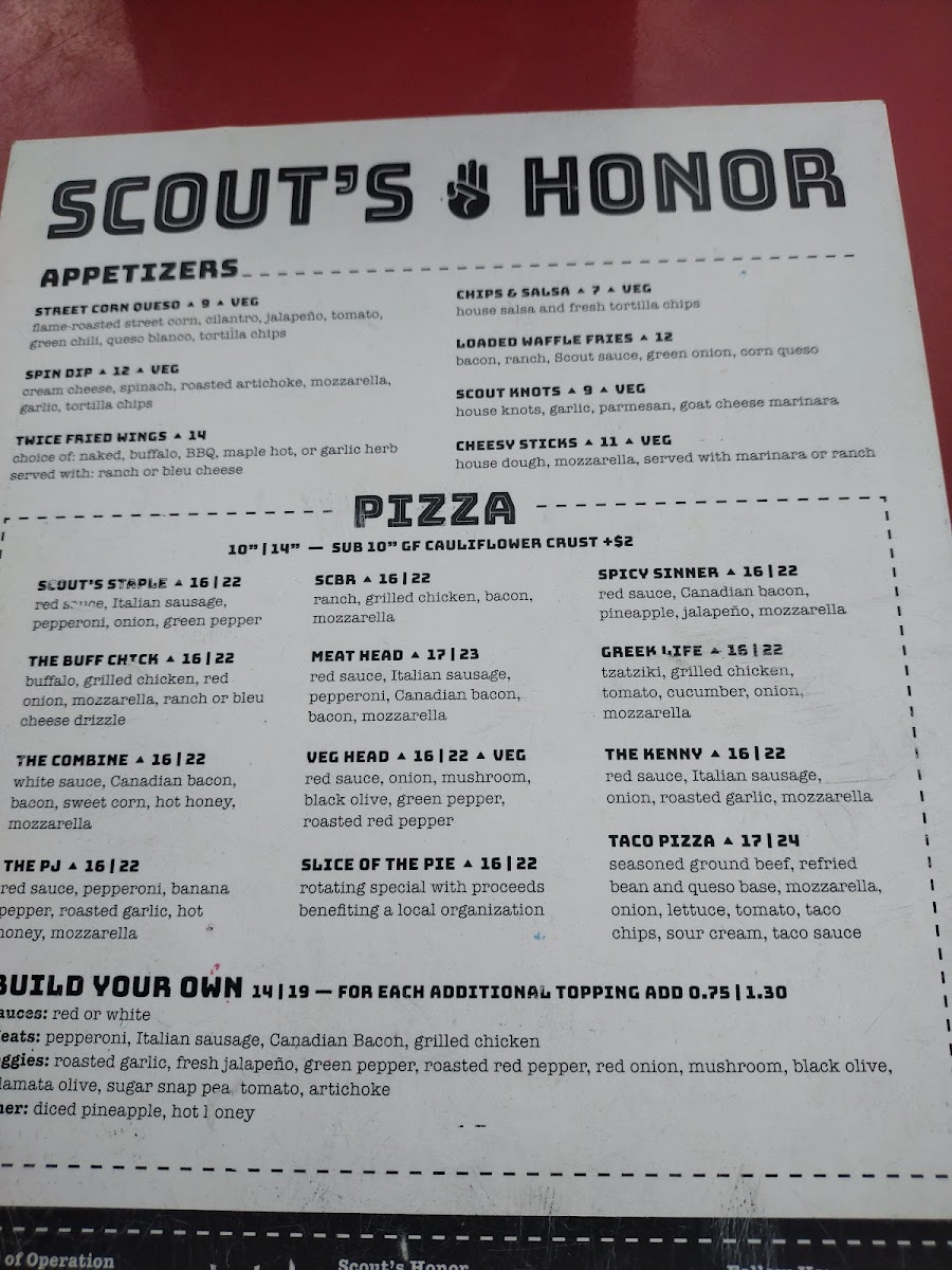 Menu Scout's Honor-3