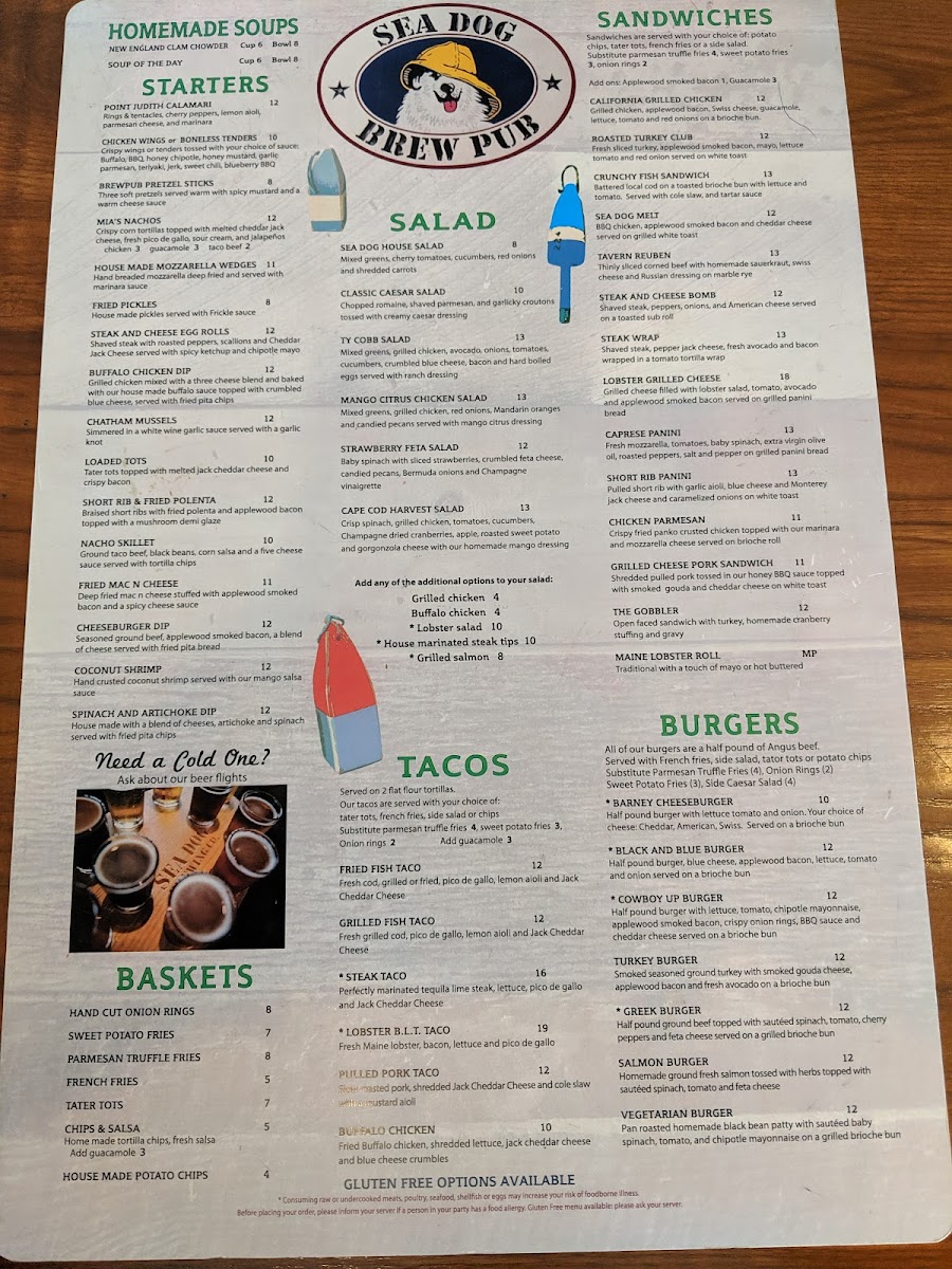Menu Sea Dog Brew Pub-10