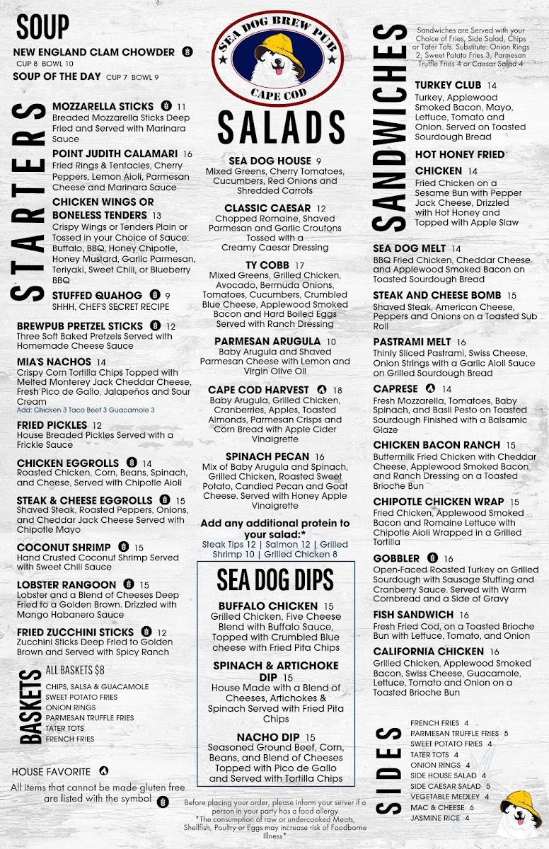 Menu Sea Dog Brew Pub-2