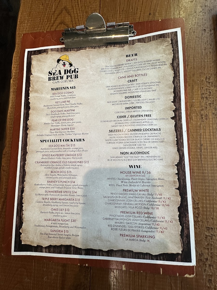 Menu Sea Dog Brew Pub-6