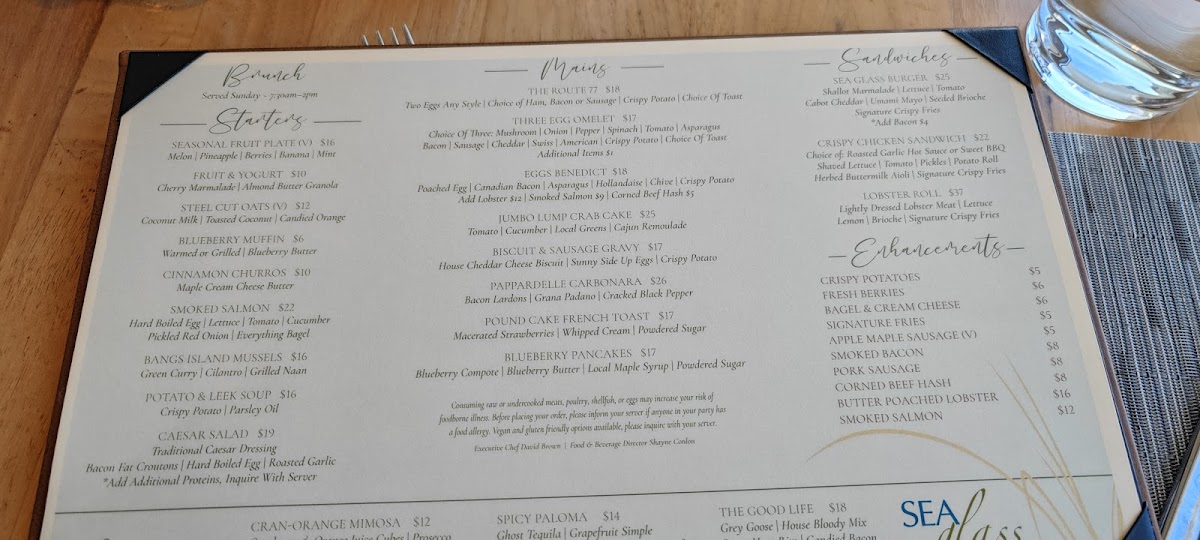 Menu Sea Glass-10