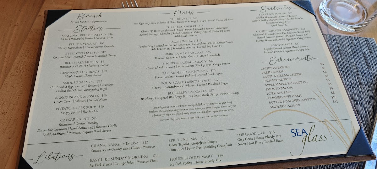 Menu Sea Glass-7