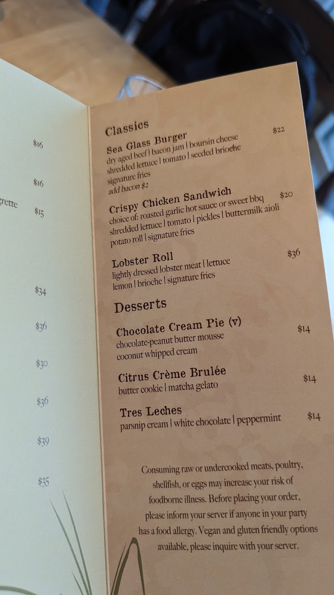 Menu Sea Glass-9